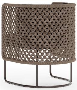 Кресло плетеное с подушками Aurica Рюген алюминий, роуп, акрил коричневый Фото 4