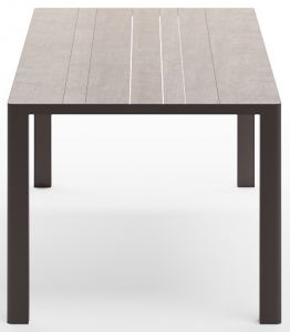 Стол деревянный обеденный Aurica Рюген алюминий, акация коричневый Фото 3