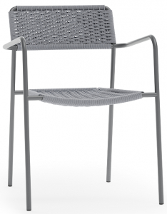 Комплект обеденной мебели Aurica Эланд алюминий, нежавеющая сталь, роуп, керамогранит серый Фото 3