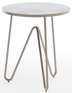 Столик кофейный Aurica Леба алюминий, керамогранит серый Фото 1
