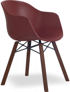 Кресло пластиковое PAPATYA Globe-K Wox Iroko ироко, металл, стеклопластик натуральный, кирпично-красный Фото 1