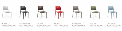 Стул пластиковый Nardi Riva Bistrot стеклопластик кофе Фото 3