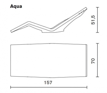 Шезлонг пластиковый Serralunga Aqua полиэтилен Фото 2