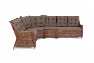 Комплект плетеной мебели 4SIS Бергамо алюминий, искусственный ротанг коричневый Фото 3