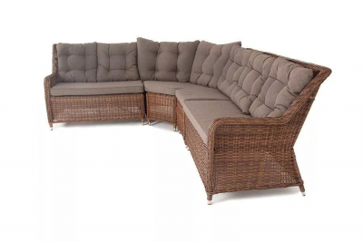 Комплект плетеной мебели 4SIS Бергамо алюминий, искусственный ротанг коричневый Фото 4