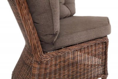Комплект плетеной мебели 4SIS Бергамо алюминий, искусственный ротанг коричневый Фото 9