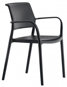 Кресло пластиковое PEDRALI Ara стеклопластик черный Фото 1