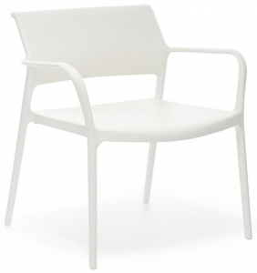 Кресло пластиковое PEDRALI Ara Lounge стеклопластик белый Фото 1