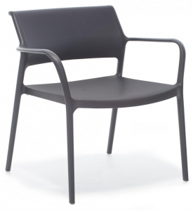 Кресло пластиковое PEDRALI Ara Lounge стеклопластик темно-серый Фото 1