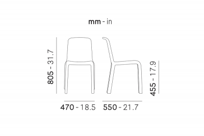 Стул пластиковый PEDRALI Snow стеклопластик песочный Фото 2