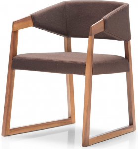 Кресло деревянное мягкое PEDRALI Sign дуб, ткань Фото 1