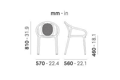 Кресло пластиковое PEDRALI Remind стеклопластик красный Фото 2