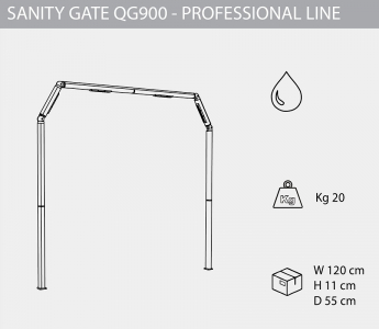 Душ уличный Arkema Sanity Gate QG900 алюминий белый Фото 2