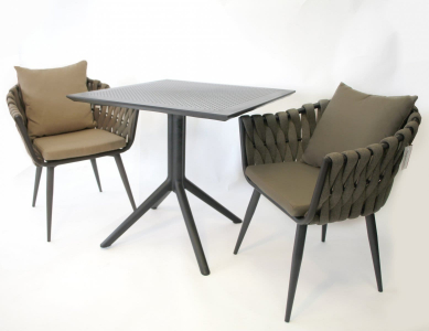 Комплект мебели Tagliamento Sky Verona металл, пластик, алюминий, роуп, акрил черный, антрацит, темно-коричневый Фото 5