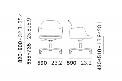 Кресло компьютерное PEDRALI Ester сталь, алюминий, ткань Фото 3