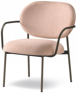 Кресло лаунж с обивкой PEDRALI Blume сталь, алюминий, ткань матовая бронза Фото 1