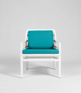 Кресло пластиковое с подушками Nardi Aria стеклопластик, акрил белый, сардиния Фото 5