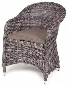 Кресло плетеное 4SIS Равенна алюминий, искусственный ротанг, ткань графит Фото 1