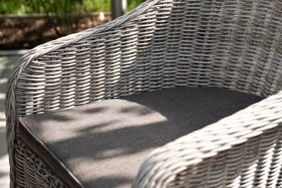 Кресло плетеное 4SIS Равенна алюминий, искусственный ротанг, ткань бежевый Фото 4