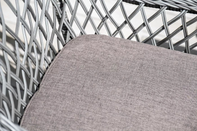 Кресло плетеное 4SIS Латте алюминий, искусственный ротанг, ткань графит Фото 7