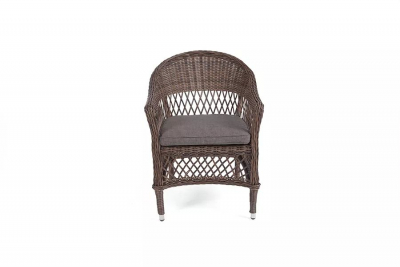 Кресло плетеное 4SIS Сицилия алюминий, искусственный ротанг, ткань коричневый Фото 3