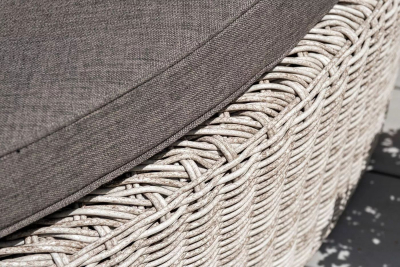 Лаунж-кровать плетеная 4SIS Стильяно алюминий, искусственный ротанг, ткань бежевый Фото 10