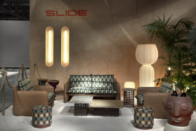Столик кофейный SLIDE Mara Masai Lacquered металл, полистирол коричневый, бежевый Фото 5