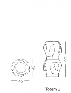 Фигура Тотем из биопластика SLIDE Threebu Totem 2 Special биополиэтилен, алюминий Фото 2