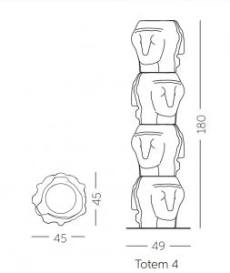 Фигура Тотем из биопластика SLIDE Threebu Totem 4 Special биополиэтилен, алюминий Фото 2