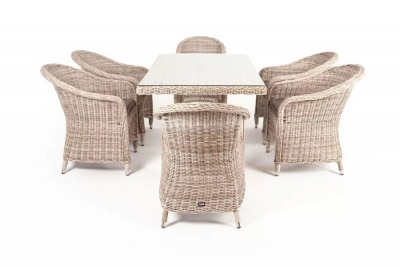 Комплект плетеной мебели 4SIS Эспрессо алюминий, искусственный ротанг, ткань бежевый Фото 3