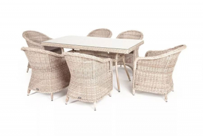 Комплект плетеной мебели 4SIS Эспрессо алюминий, искусственный ротанг, ткань бежевый Фото 4