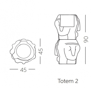 Кашпо пластиковое SLIDE Threebu Totem Pot 2 Standard полиэтилен, алюминий Фото 2