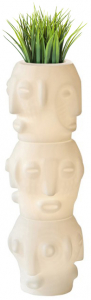 Кашпо пластиковое светящееся SLIDE Threebu Totem Pot 3 Lighting полиэтилен белый Фото 1