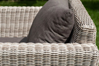 Комплект плетеной лаунж мебели 4SIS Капучино алюминий, искусственный ротанг, ткань бежевый Фото 4