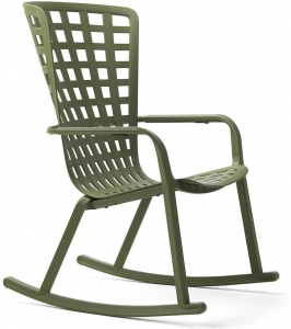 Кресло-качалка пластиковое с подушкой Nardi Folio стеклопластик, акрил агава, зеленый Фото 7