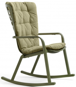 Кресло-качалка пластиковое с подушкой Nardi Folio стеклопластик, акрил агава, зеленый Фото 1