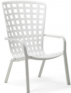 Лаунж-кресло пластиковое с подушкой Nardi Folio стеклопластик, акрил белый, зеленый Фото 6