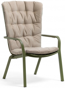 Лаунж-кресло пластиковое с подушкой Nardi Folio стеклопластик, акрил агава, бежевый Фото 1
