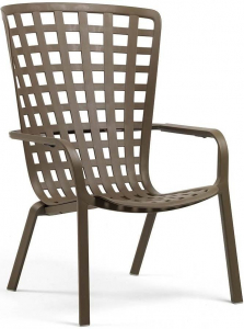 Лаунж-кресло пластиковое с подушкой Nardi Folio стеклопластик, акрил табак, бежевый Фото 6