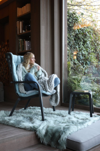 Лаунж-кресло пластиковое с подушкой Nardi Folio стеклопластик, акрил антрацит, голубой Фото 7
