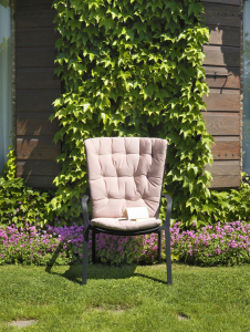 Лаунж-кресло пластиковое с подушкой Nardi Folio стеклопластик, акрил антрацит, розовый Фото 6