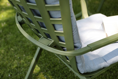 Лаунж-кресло пластиковое с подушкой Nardi Folio стеклопластик, акрил агава, голубой Фото 9