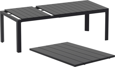 Стол пластиковый раздвижной Siesta Contract Atlantic Table 140/210 алюминий, полипропилен черный Фото 5
