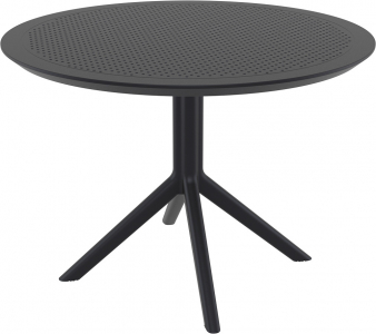Стол пластиковый Siesta Contract Sky Table Ø105 сталь, пластик черный Фото 1