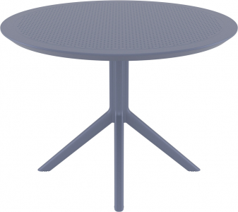 Стол пластиковый Siesta Contract Sky Table Ø105 сталь, пластик темно-серый Фото 8