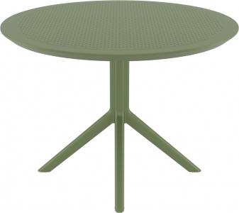 Стол пластиковый Siesta Contract Sky Table Ø105 сталь, пластик оливковый Фото 8