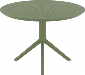 Стол пластиковый Siesta Contract Sky Table Ø105 сталь, пластик оливковый Фото 11