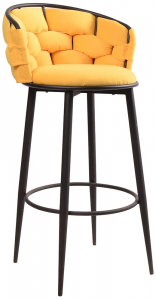 Кресло барное мягкое Pride Design Томми Гламур сталь, микровелюр Фото 1