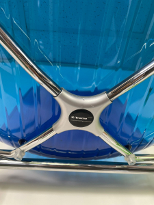 Стул прозрачный PAPATYA X-Treme S сталь, поликарбонат синий Фото 4