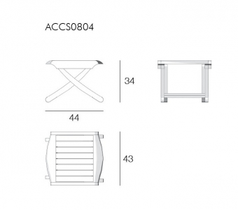 Табурет деревянный складной Giardino Di Legno Kaki  тик Фото 2